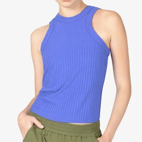 Free People Movement  Blissed Out Racerback Tank Top Blue - Picture 6 of 6